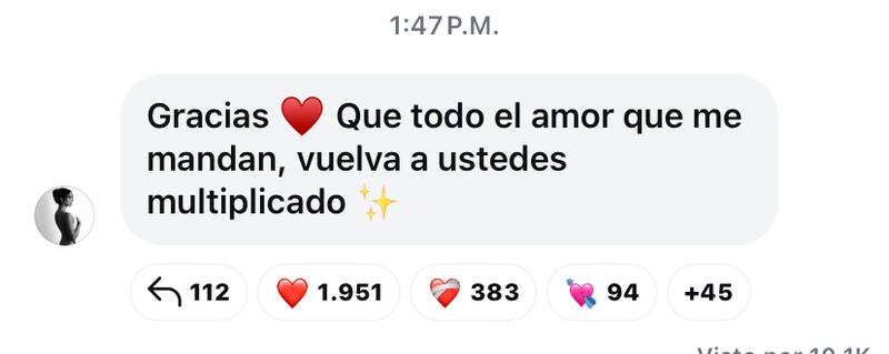 La modelo rompió el silencio.