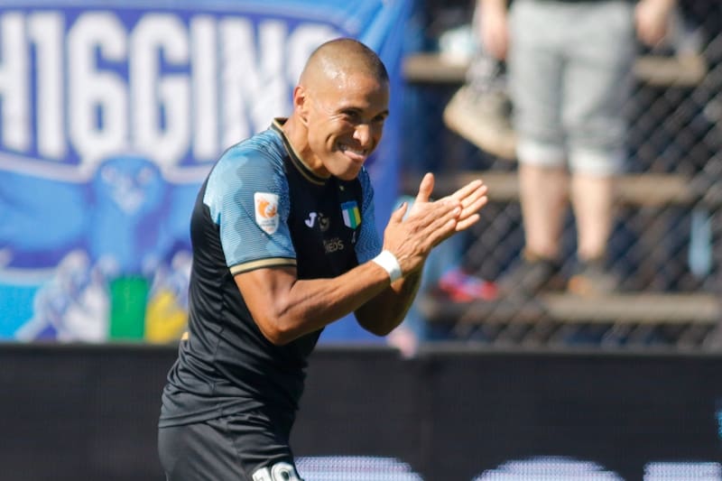 El delantero durante su paso por O'Higgins en Chile. Foto: Agencia Aton.