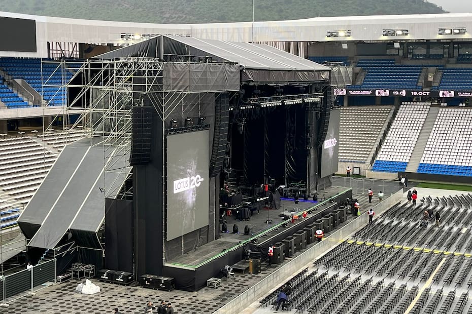 Claro Arena listo para recibir a Lionel Richie. Foto: X.