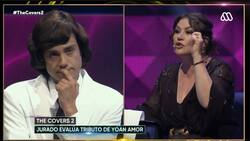 Yoan Amor se mostró visiblemente enojado tras comentario de Javiera Contador sobre su interpretación en "The Covers 2"