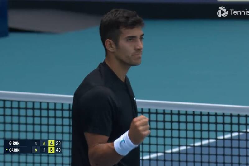 Cristian Garin avanzó a la segunda ronda del Master 1000 de Miami.