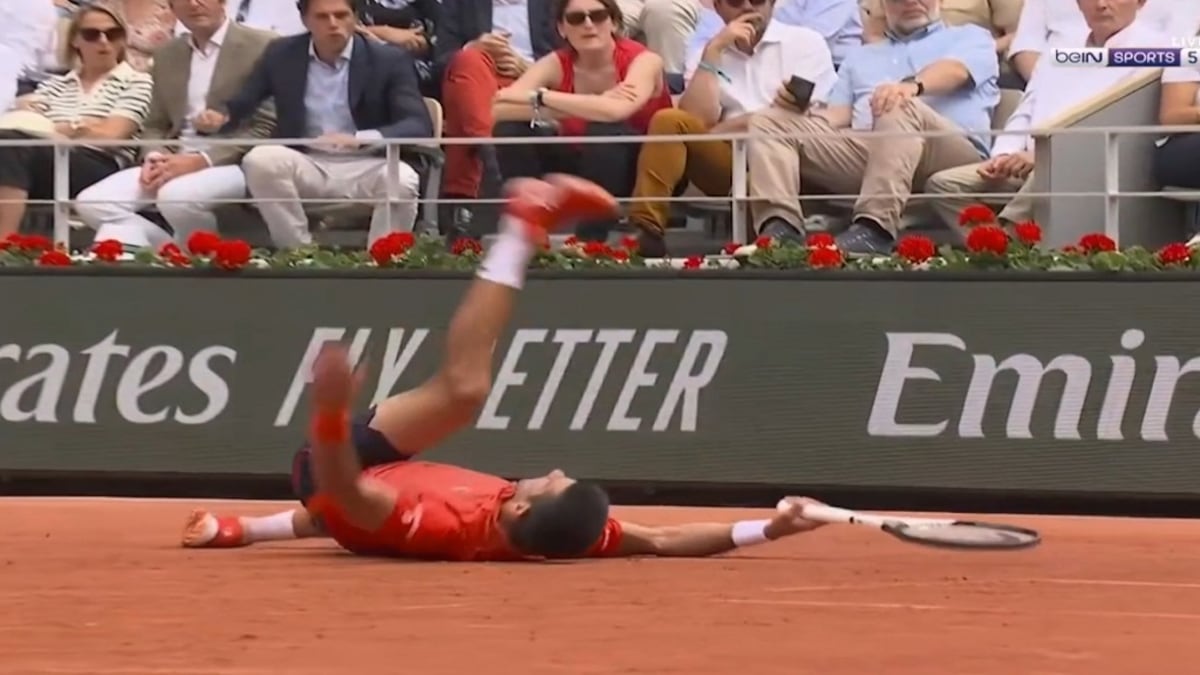 Caída de Novak Djokovic en Roland Garros
