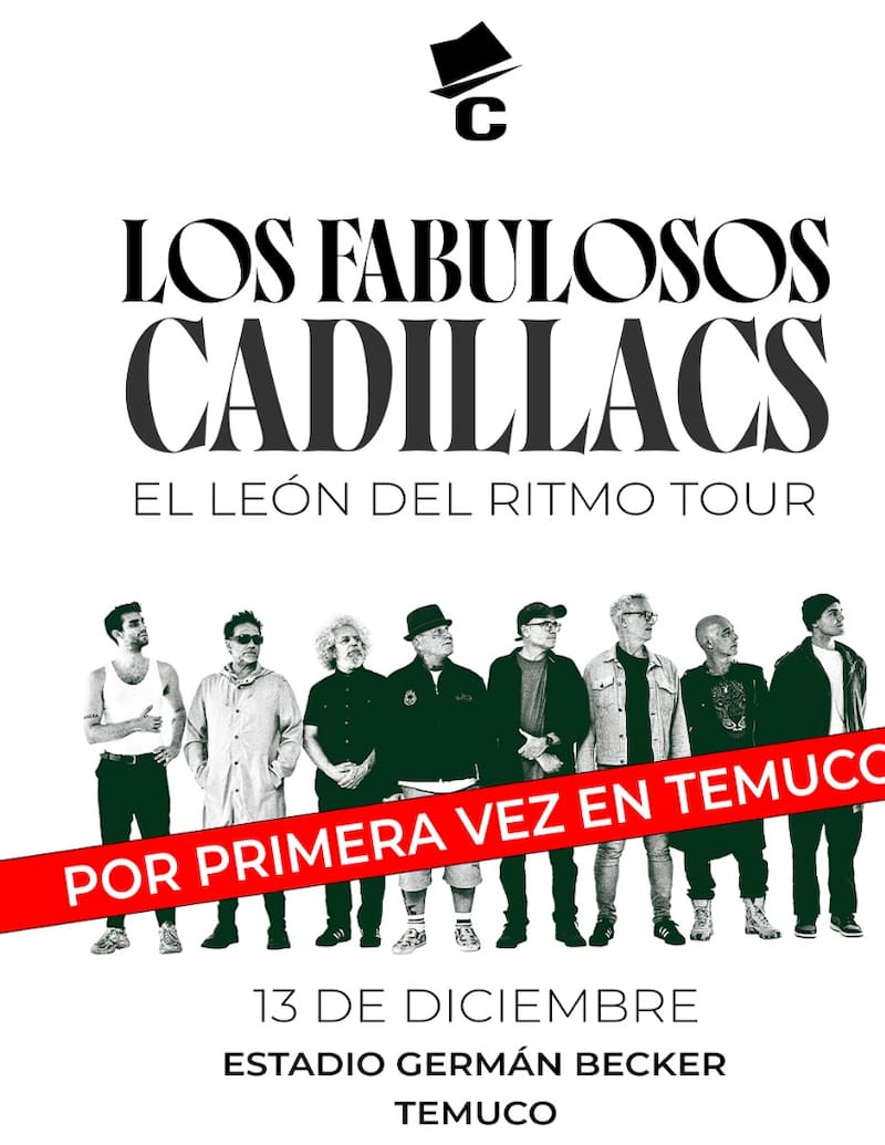 Los Fabulosos Cadillacs agenda concierto en Temuco.