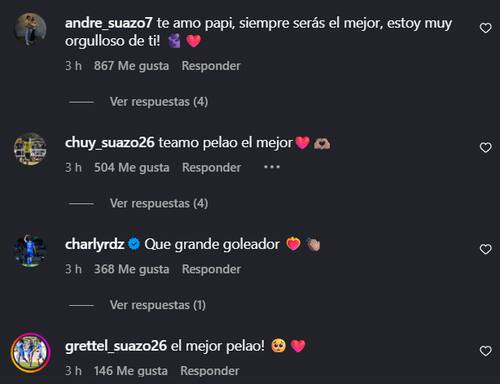 Los comentarios que le dejaron a su padre en marco de su último partido.