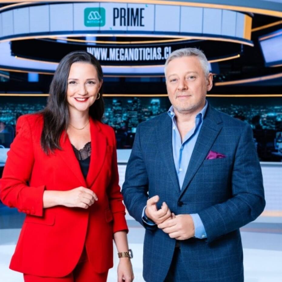 Meganoticias Prime es conducido por Andrea Arístegui y Juan Manuel Astorga. Créditos: Mega