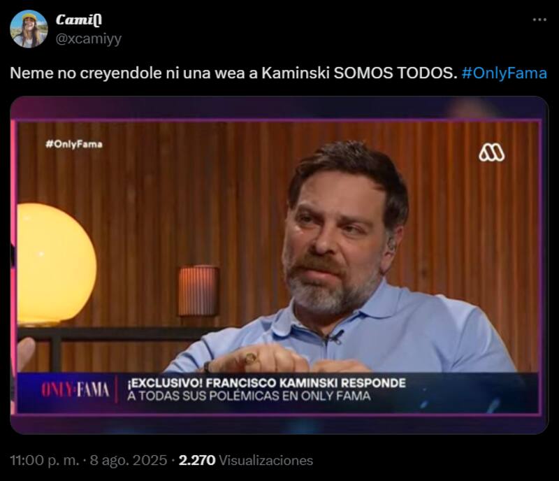 Los comentarios que más se repitieron por su entrevista en Only Fama.