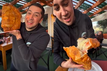 “Del porte de mi cabeza”: En esta picada puedes comerte una de las empanadas más grandes de Chile