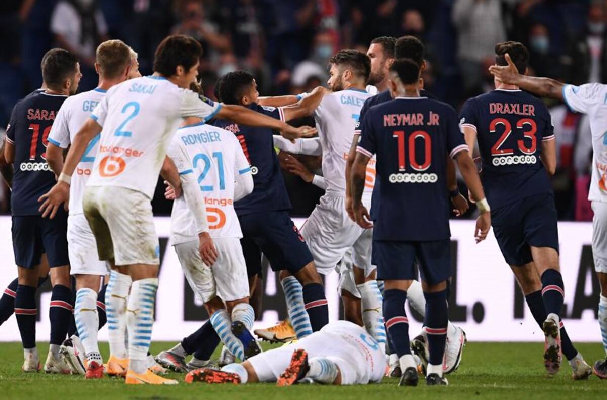 Los duros castigos que podrían recibir los expulsados del duelo entre PSG y Marsella