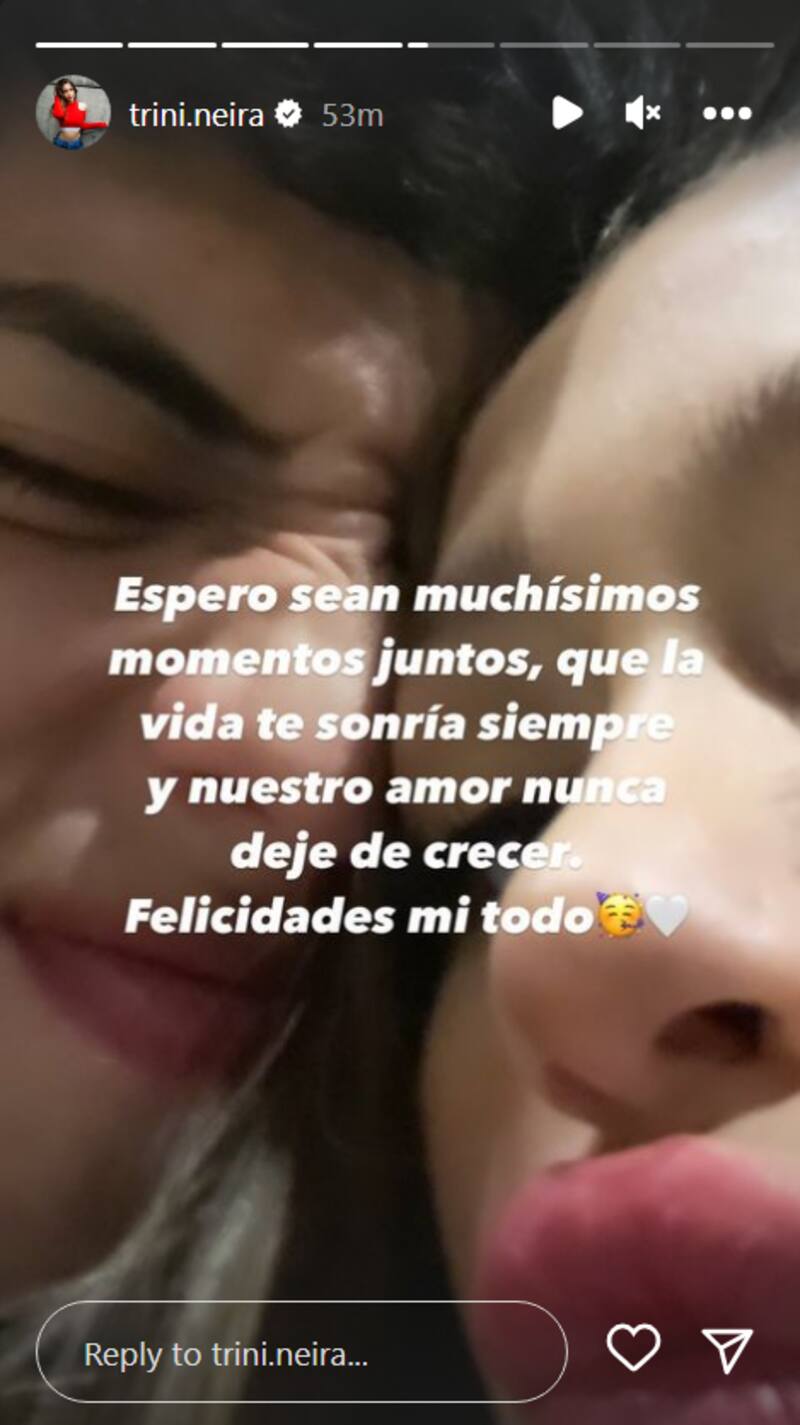 A través de sus redes sociales, Trinidad Neira compartió tiernos fotografías con su pololo.