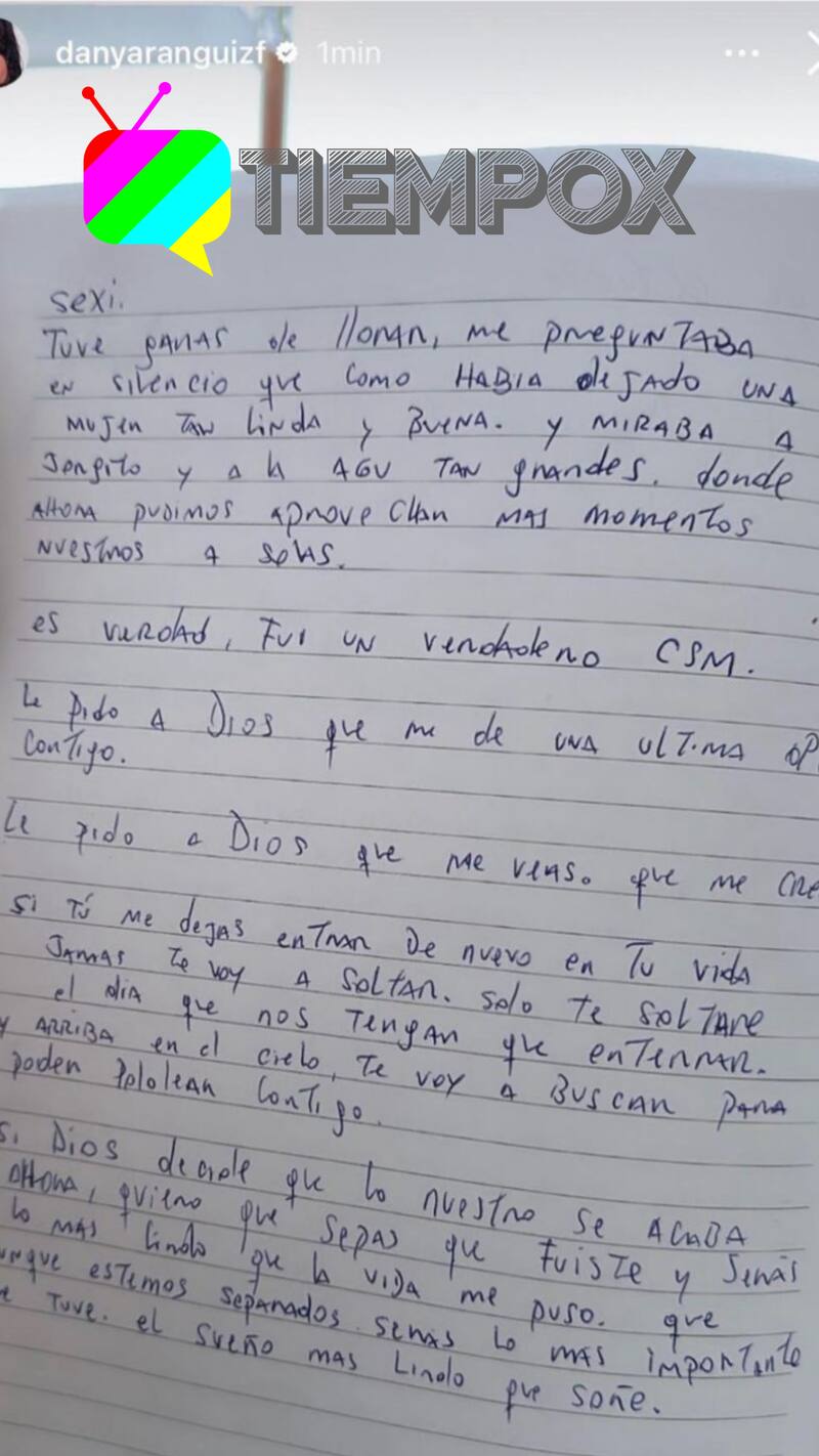 Historia de Instagram de Daniela Aránguiz