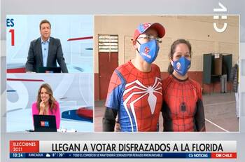 Los superhéroes llegaron a votar a La Florida por las Elecciones 2021