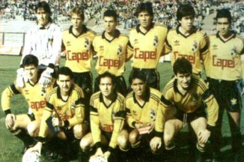 El mítico equipo de 1991, con Jhonny Pérez como arquero.