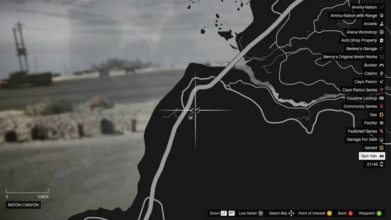 Aquí está la Gun Van este viernes. Créditos: GTA