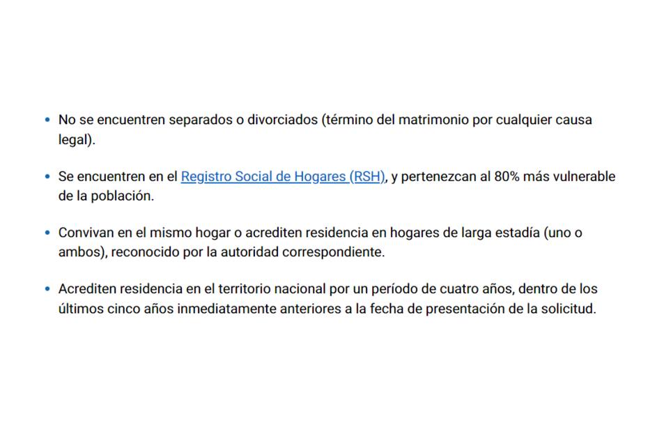 Conoce los requerimientos del beneficio.