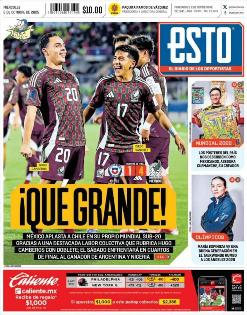 La prensa mexicana festejó el triunfo del cuadro azteca.