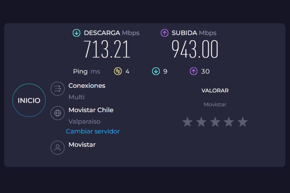 Los datos que aparecerán al realizar la prueba son los siguientes.