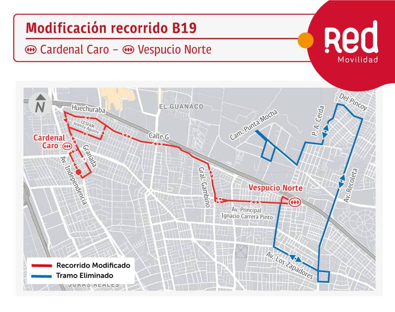 La extensión que tendrá este servicio permitirá conectar Recoleta con la Estación Intermodal Vespucio Norte. Créditos: DTPM.
