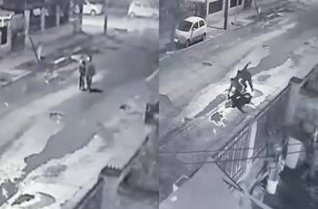 VIDEO | Que no te pase estas fiestas: Familia encuentra el registro cuando hijo curado cae al barro y se ríen de la situación