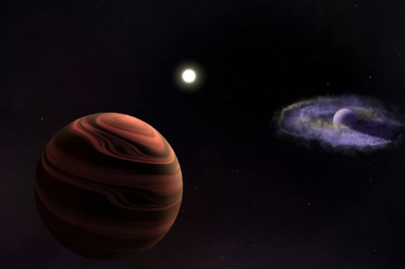 Inspiración artística de los planetas en formación descubiertos por la nave.