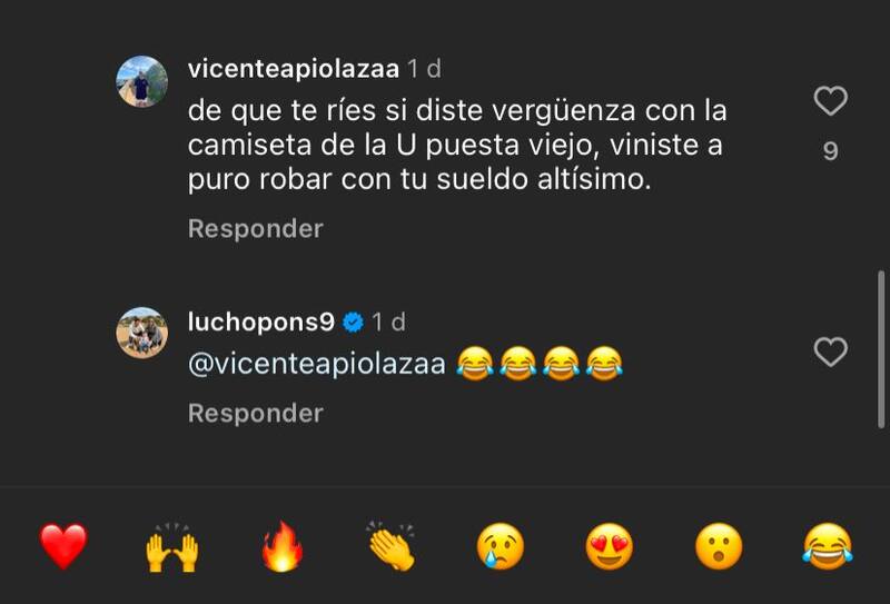 La respuesta del delantero al cuestionamiento de un hincha de la U.