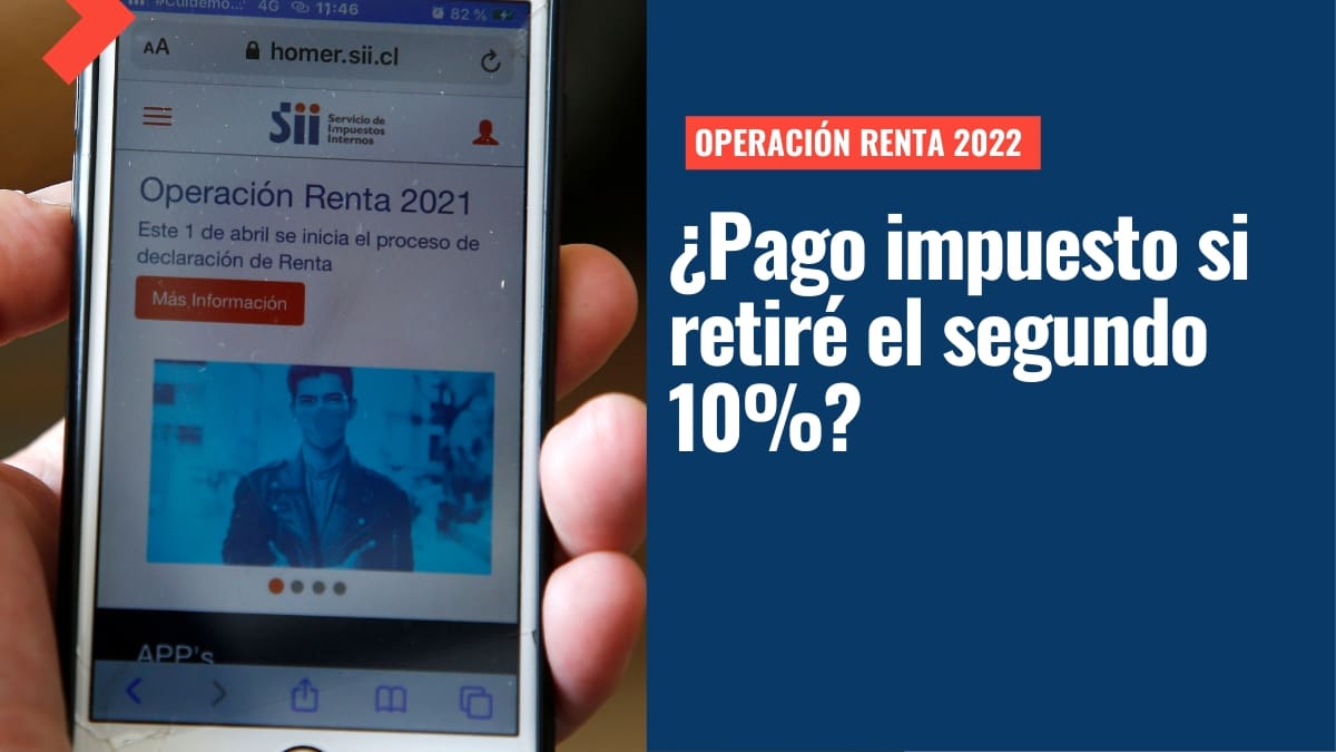 Operación Renta 2022: ¿Debo pagar impuestos si retiré el segundo 10%?