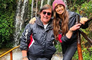 "Me pidió que lo trajera a la montaña": Tita Ureta disfrutó una relajada tarde de esquí con su querido papá, Emeterio Ureta