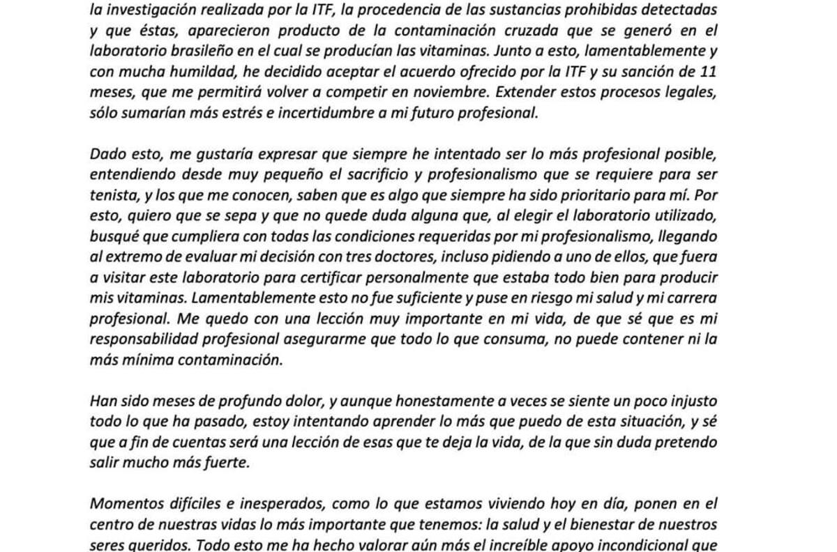 ITF da a conocer sanción a Jarry: Volverá a jugar en noviembre