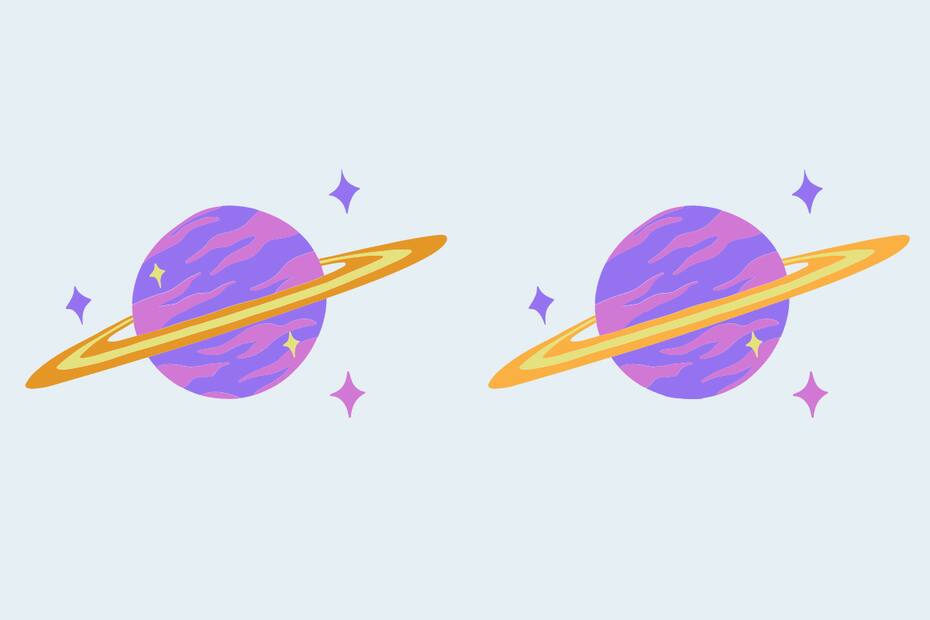 Reconoce aquí cuáles son las tres diferencias entre los dos planetas.