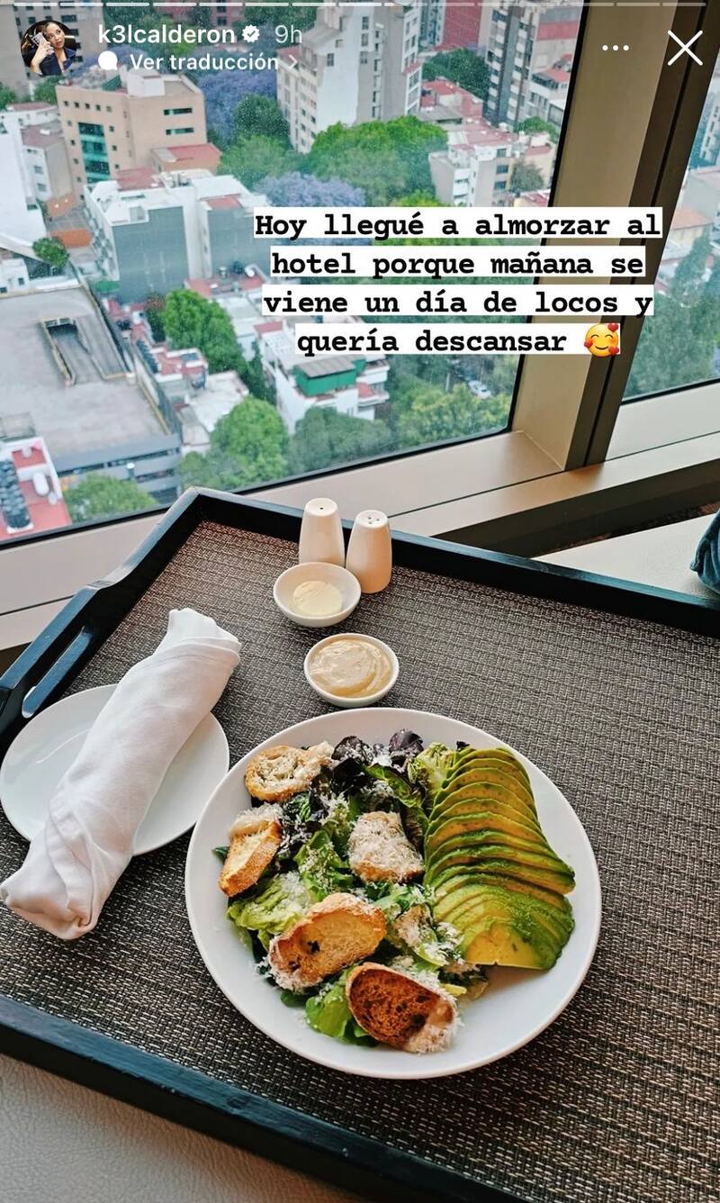 La comida saludable que solicitó a su habitación / Instagram
