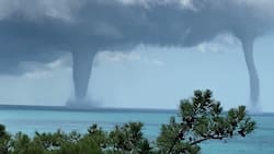 VIDEO | Impresionante: Dos enormes trombas marinas son captadas en el Mar Negro