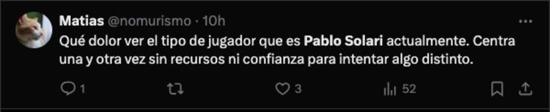 Hinchas cargan contra Pablo Solari