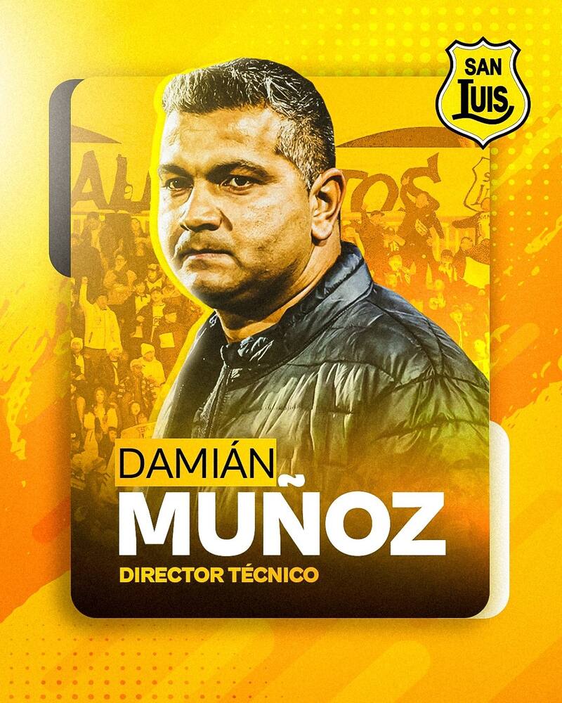 Damián Muñoz es nuevo entrenador de San Luis.