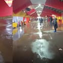 VIDEO | ¡Inundado! Las deplorables condiciones del Estadio Santa Laura ante las intensas lluvias