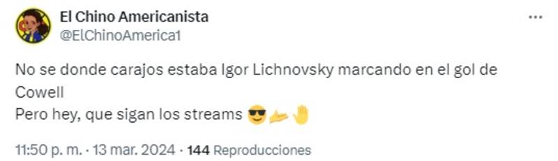 Fue criticado por sus streams