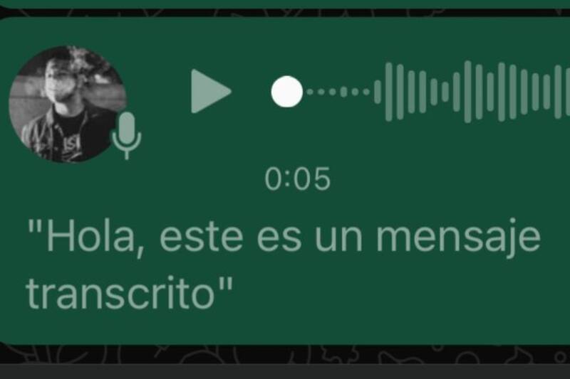 Así se ve un mensaje transcrito gracias a la última actualización de la App.