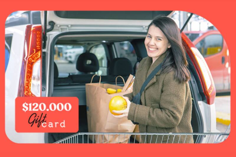 sortea gift card de $120.000.