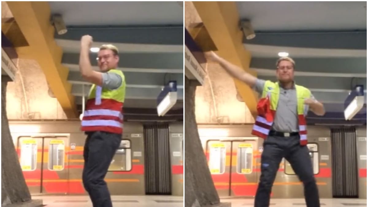 VIDEO | ¡Sacó los pasos prohibidos! Guardia del Metro de Santiago es viral en TikTok por bailar coreografía de K-pop