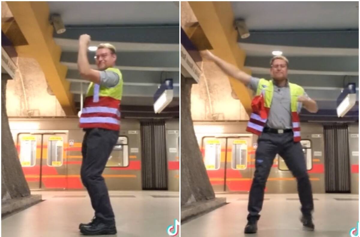 VIDEO | ¡Sacó los pasos prohibidos! Guardia del Metro de Santiago es viral en TikTok por bailar coreografía de K-pop