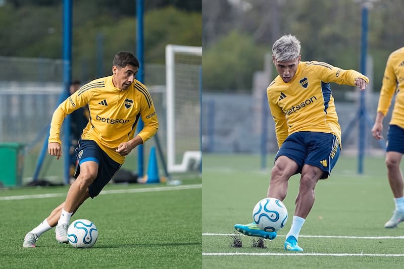 El club se entrenó en pasto sintético previo a viajar a Chile. Foto: Boca Juniors.
