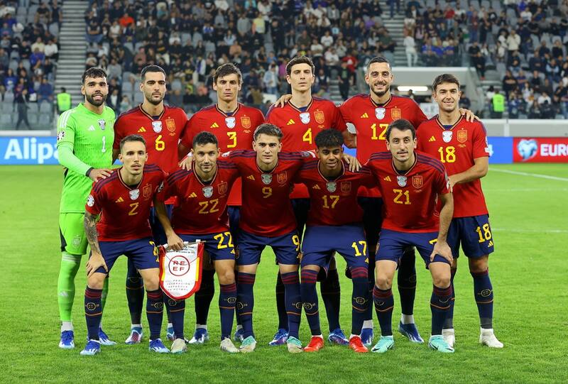 Lamine Yamal se convierte en el jugador más joven en debutar en una Eurocopa. Foto. EFE.