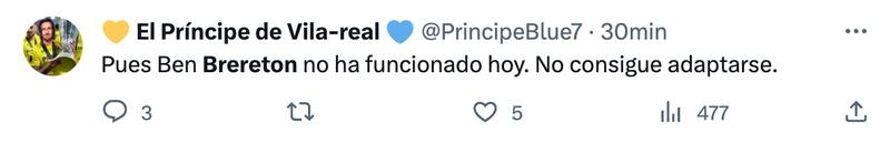 Críticas a Ben Brereton.