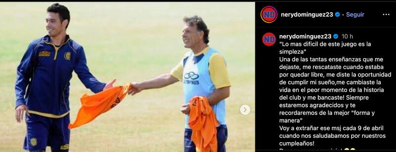 Le dedicó emotivas palabras a Miguel Ángel Russo.