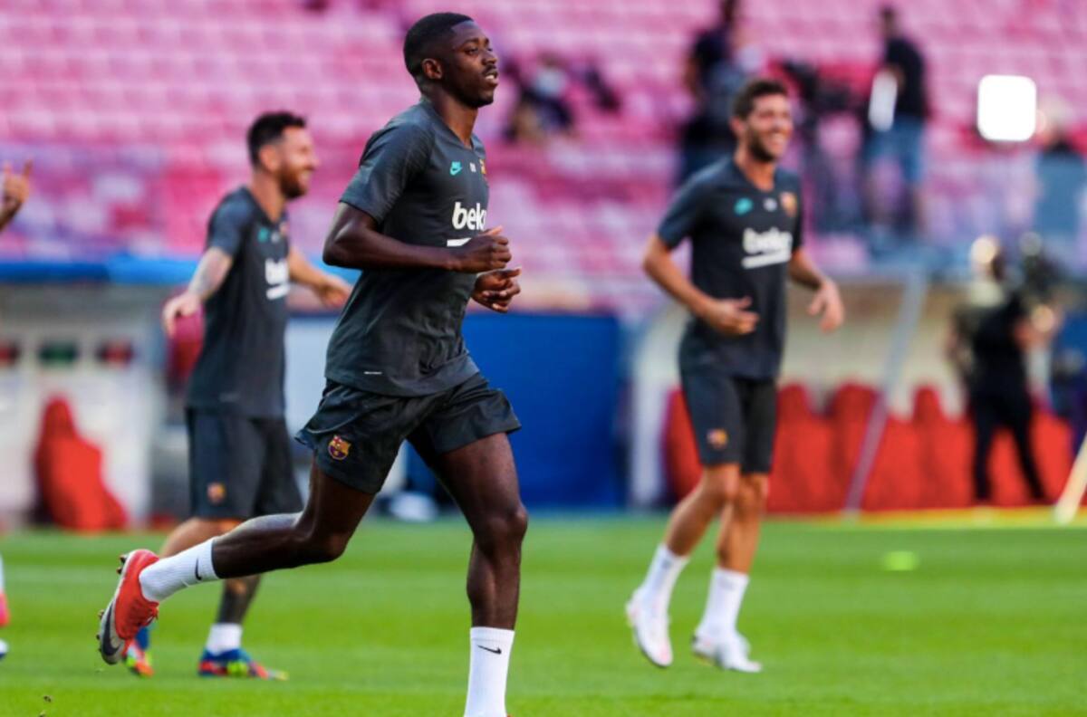 Dembélé recibió alta médica en Barcelona y podría tener minutos ante Bayern Munich por Champions