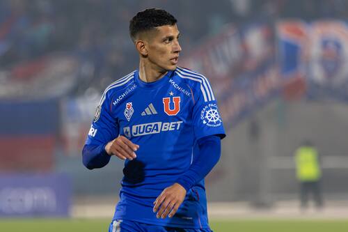 Israel Poblete en el duelo de Universidad de Chile vs Carabobo por Copa Libertadores 2025.