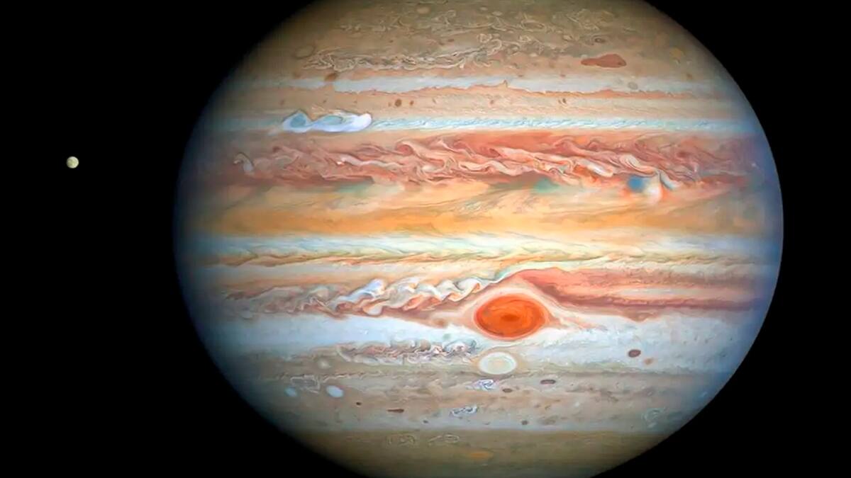 FOTO | NASA liberó una espectacular imagen de Jupiter y la luna Ganímedes