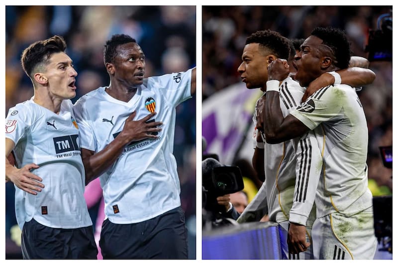 Se verán las caras por la fecha 23 del campeonato español. Foto: @valenciacf y @realmadrid en Instagram.