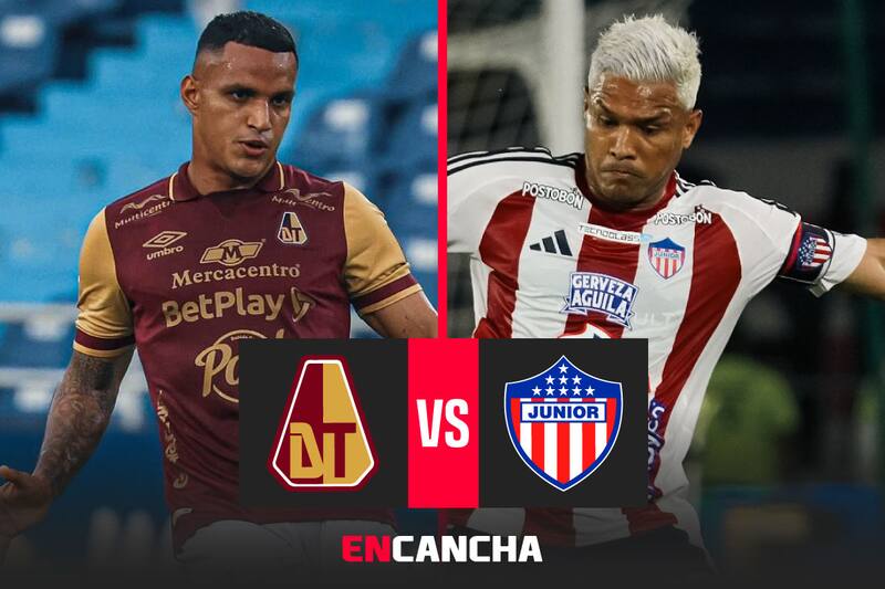 por la Liga Colombiana. Foto: RRSS Deportes Tolima y Junior.