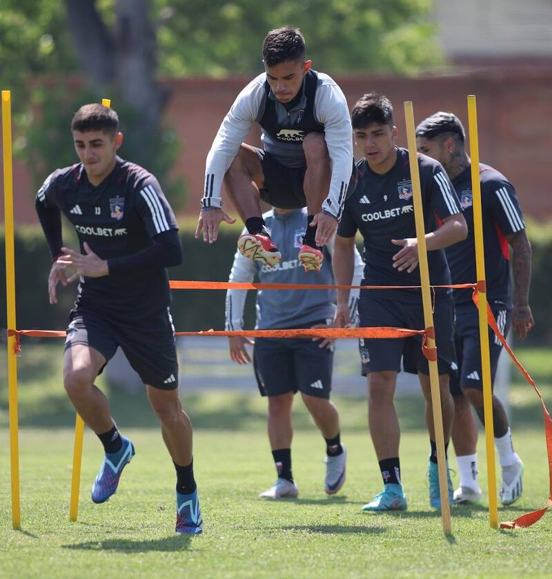 Juan Carlos Gaete estuvo presente en el entrenamiento de este sábado.