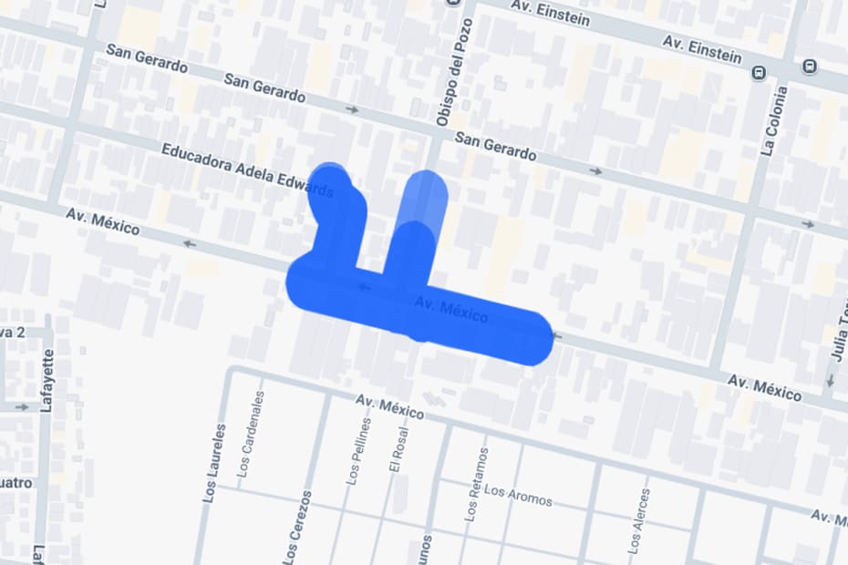 Sector afectado por el corte de luz.