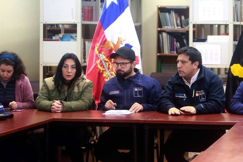 El mandatario declaró estado de catástrofe en O'Higgins, Maule, Ñuble y Biobío.